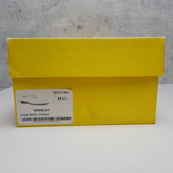 Alan Payne Deer Leather Oxford Split Toe Shoes Handmade 8.5 M Winbley Cognac - Picture 5 of 11